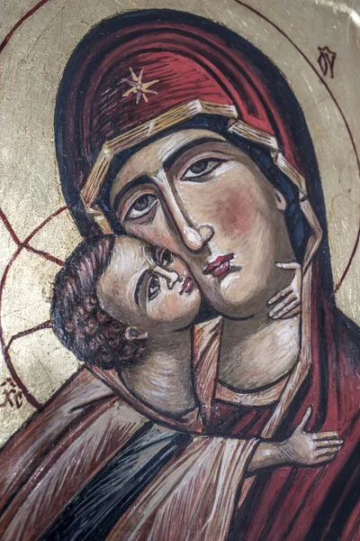 Traditionelle orthodoxe Ikone der Mutter Maria — Stockfoto