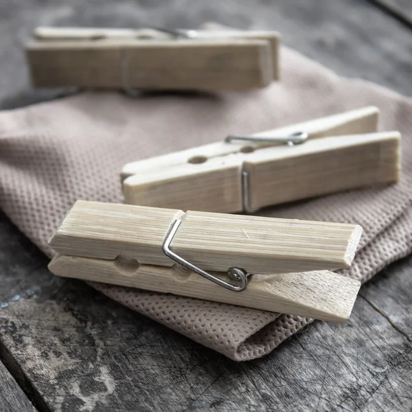 Wooden clothes pegs — Stock Photo, Image