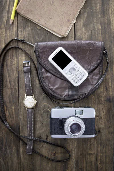 Woman bag stuff — Stock Photo, Image