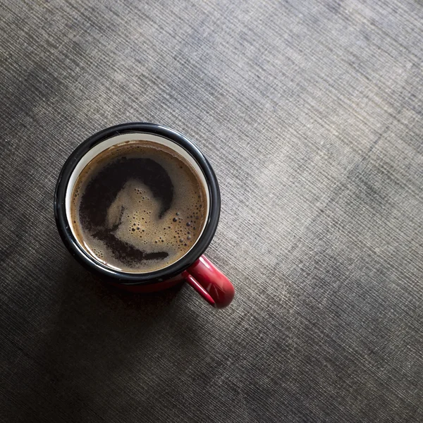 Café en taza roja — Foto de Stock