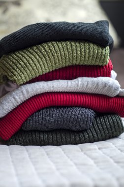 sıcak kazak yığını