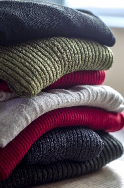 sıcak kazak yığını