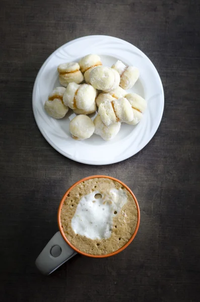 Trochę wanilii Cookies i kawy — Zdjęcie stockowe