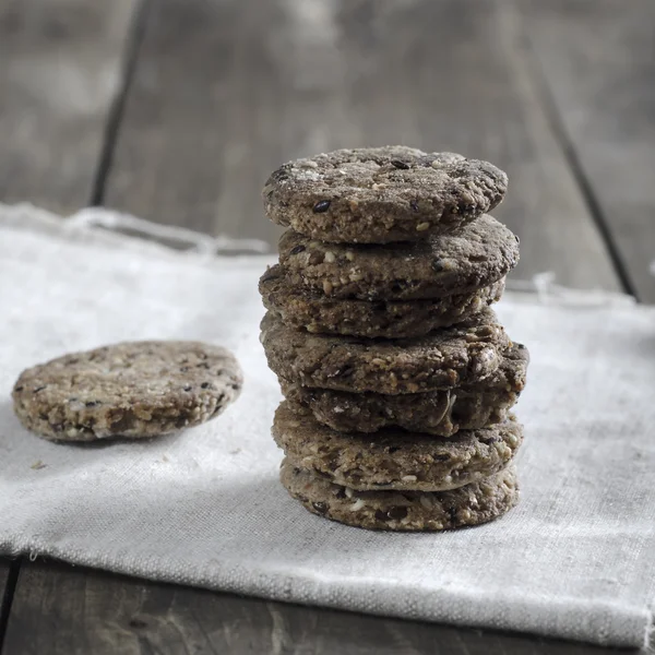 Homemade wholemeal  oatmeal cookies. — Stock Photo, Image
