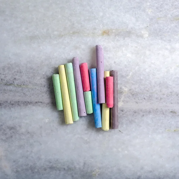 Top view of lots of multicolored chalk — Stock Photo, Image