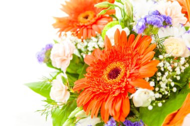 renkli çiçek kova arka plan