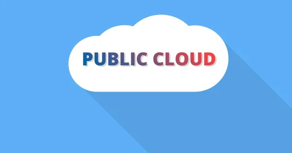 Technologia Chmury Ilustracyjnej Chmura Obliczeniowa Usługi — Zdjęcie stockowe