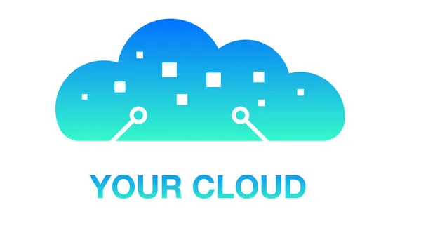 Concetto Cloud Computing Illustrazione Delle Informazioni Digitali Cloud — Foto Stock