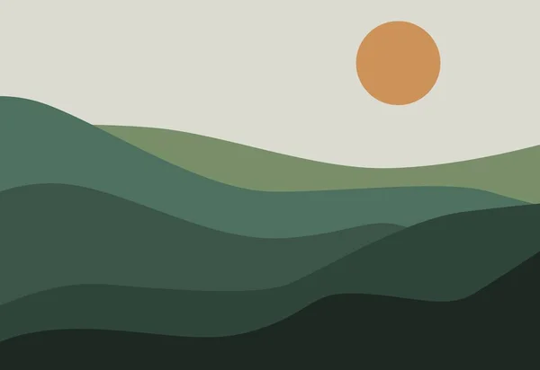 여러 가지 색깔 과 햇빛 이 있는 산 풍경. 로열티 프리 스톡 이미지
