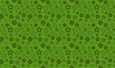 Yeşil geometrik desenli duvar kağıdı deseni çizimi
