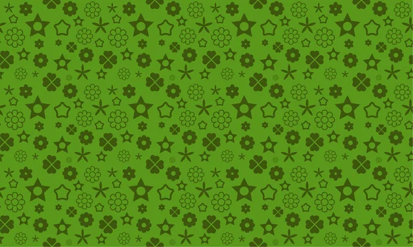 Yeşil Geometrik Desenli Duvar Kağıdı Deseni Çizimi — Stok Vektör