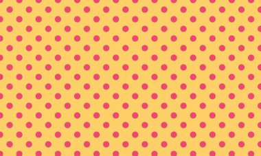 Sarı arka planda kırmızı noktalar. Kusursuz desen tasarımı.