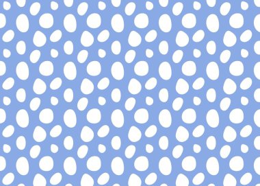 Mavi arka planda beyaz yumurtalar. Kusursuz desen tasarımı.