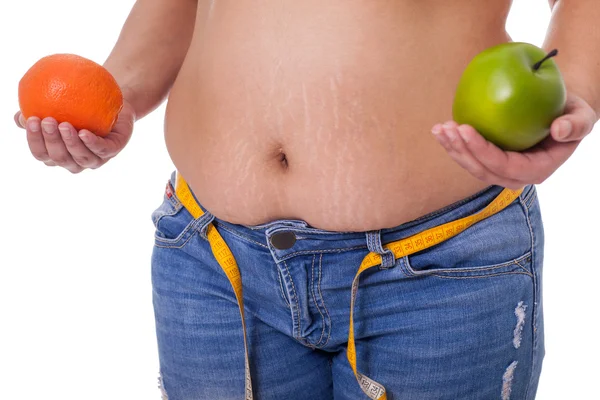 伸展标记和脂肪，健康生活概念 — 图库照片