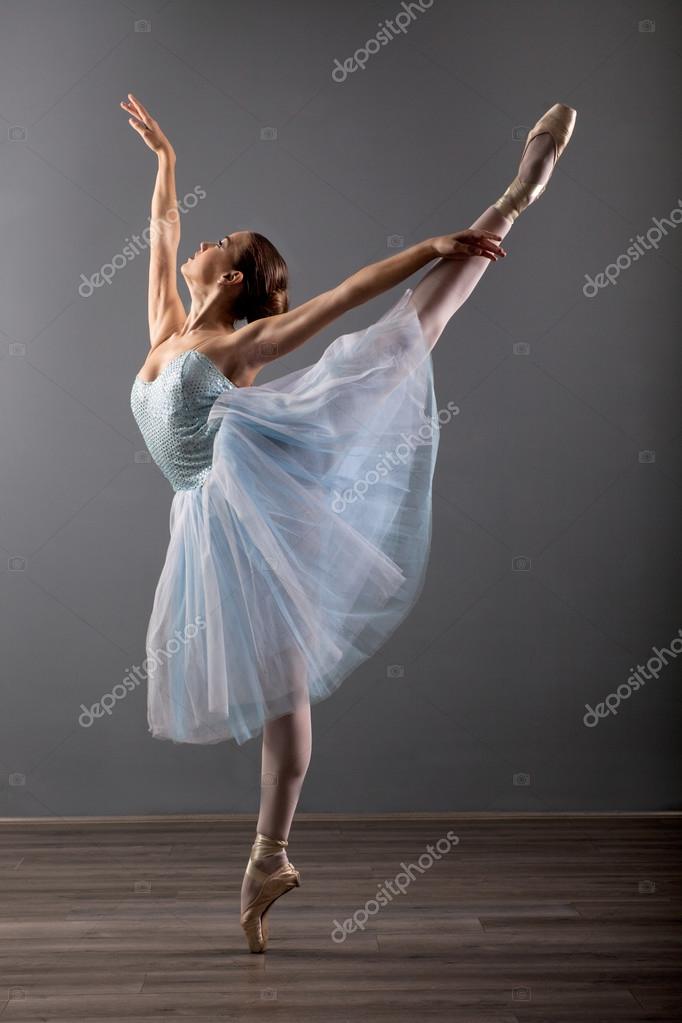 Young ballerina in ballet pose classical dance — Stock Photo © pyotr021  #112365136