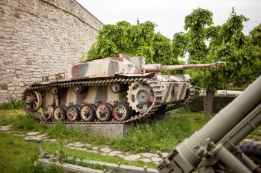 İkinci Dünya Savaşı Kalemegdan fortres Belgr alanında tank