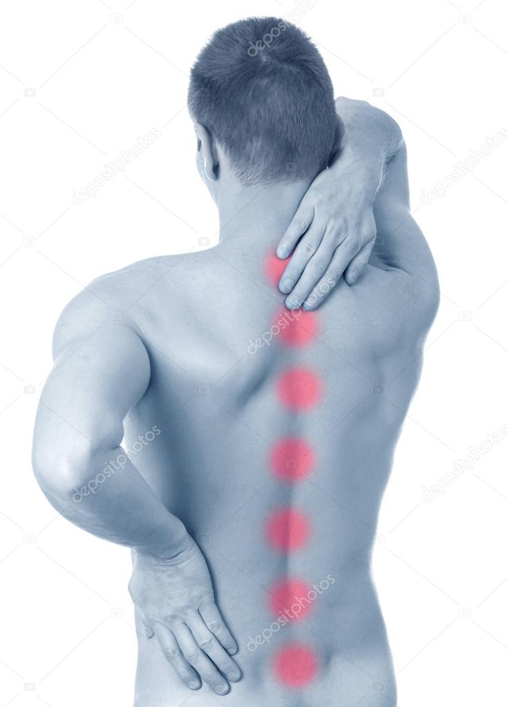 Man suffering from backache