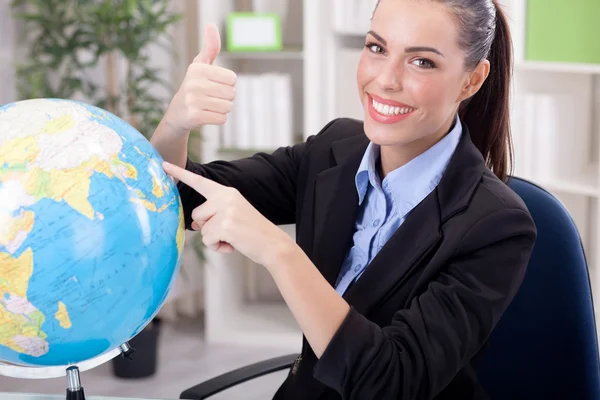 Charming Stewardess or business woman ,traveling or tourism conc — Stock Photo, Image