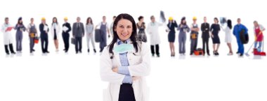 bir grup insan açık kadın doktor