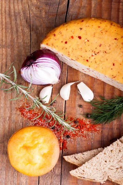 Složení čerstvého koření a ingredience na vaření — Stock fotografie