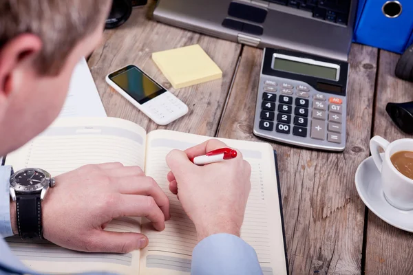 Worktable of young businessman — Stock Photo, Image