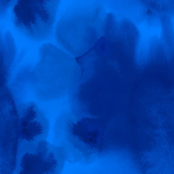 Blaues nahtloses Aquarellmuster — Stockfoto
