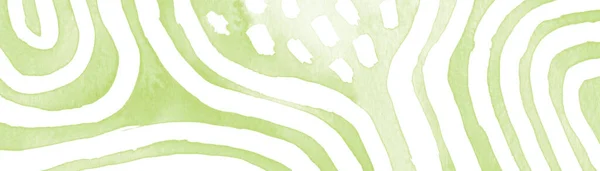 초록색 줄무늬가 기하학적 부족의 페인트에서 영감을 손으로 래스터 — 스톡 사진