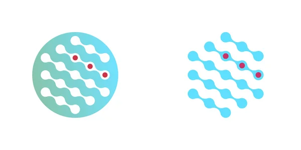 Conjunto de iconos de diagnóstico molecular — Archivo Imágenes Vectoriales