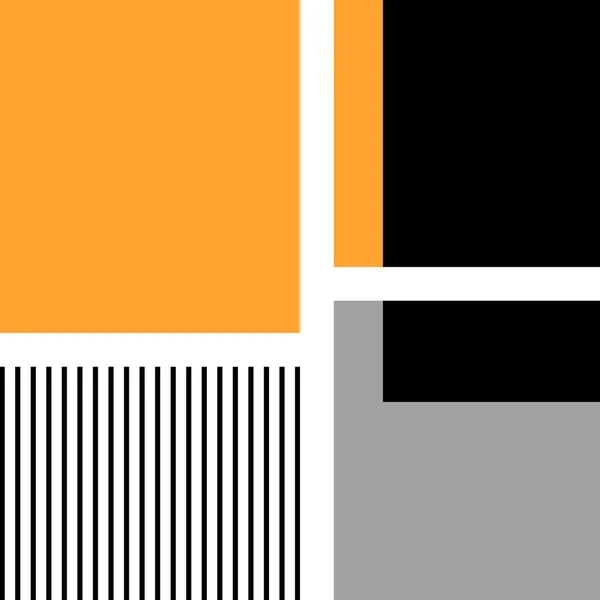 Простой Геометрический Дизайн Иллюстрации Желтыми Черными Серыми Прямоугольниками Черно Белыми — стоковое фото