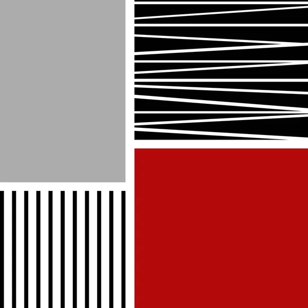 Composición Abstracta Con Formas Geométricas Rectángulos Cuadrados Colores Rojo Gris —  Fotos de Stock