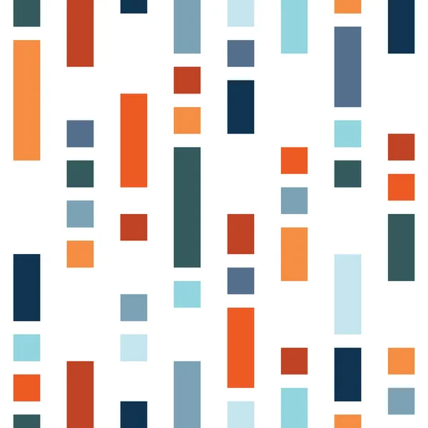 Barevné Pixely Jednoduchý Geometrický Vzor Čarami Čtverci Dekorace Červené Tyrkysové — Stock fotografie