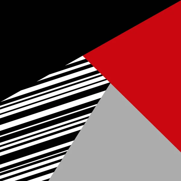 Desenho Geométrico Colorido Ilustração Estilo Escandinavo Com Cinza Vermelho Branco — Fotografia de Stock