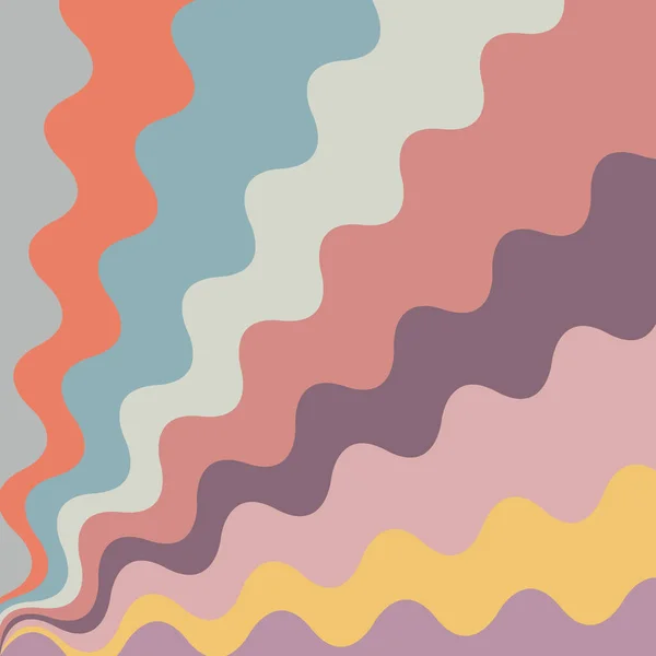 Abstrakt Illustration Färgglada Diagonala Vågor Rosa Blå Gul Turkos Grå — Stockfoto