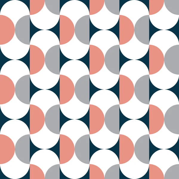 Seamless Geometric Mid Century Inspirational Pattern Colorful Pink White Grey — Stock Photo, Image