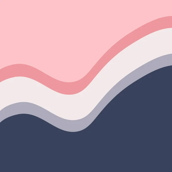 Абстрактна Ретро Стиль Ілюстрація Синьо Рожевих Хвиль Прикрасою Смуг — стокове фото