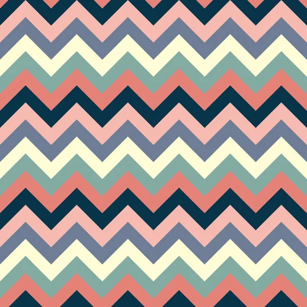 Retro Style Colorful Chevron Pattern Illustration Navy Blue Pink Pastel — Stock Photo, Image