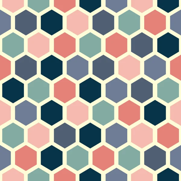 Seamless Colorful Honeycomb Pattern Bright Pink Pastel Pink Navy Blue — Stock Photo, Image