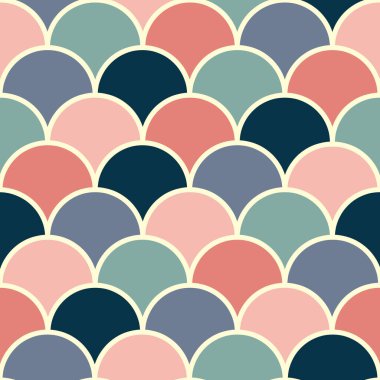 Renkli (mavi, pembe, lacivert, turkuaz ve beyaz) kusursuz desen