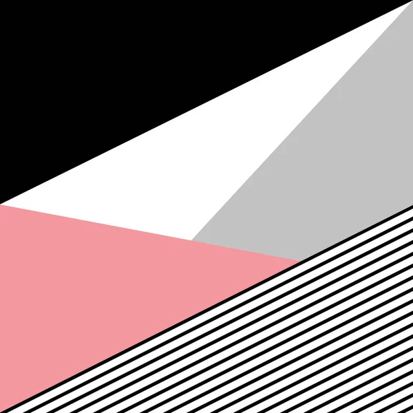 Кольорова Геометрична Ілюстрація Скандинавському Стилі Сірими Рожевими Білими Чорними Кольорами — стокове фото