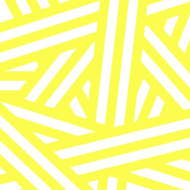 Sarı ve beyaz köşegen çizgili basit geometrik temalı tasarım