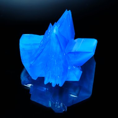 Macro of copper sulphate crystal clipart