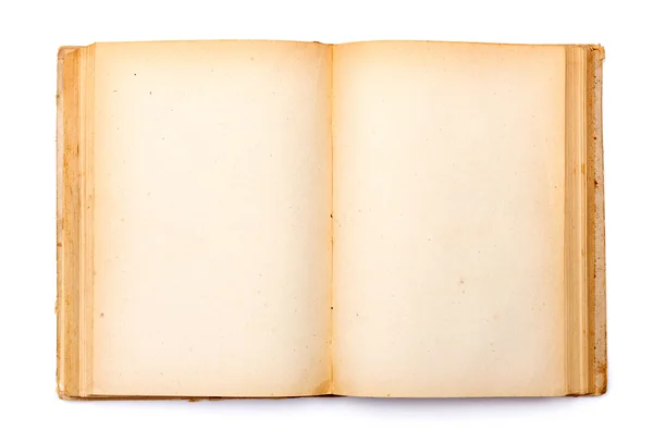 Старая книга с желтыми страницами — стоковое фото
