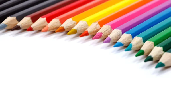 Color palette made in colorful pencils — Stock Photo, Image