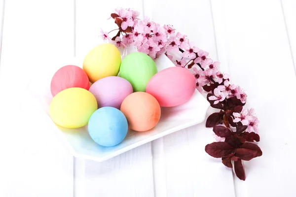 Pastel colored Easter eggs — Stock Photo, Image