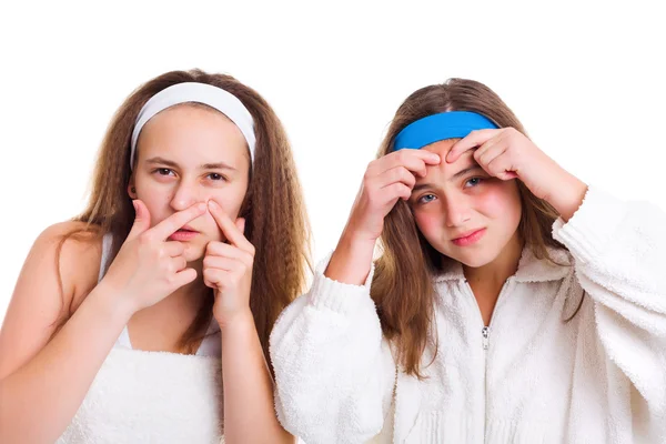 Conceito de problema de pele do adolescente — Fotografia de Stock