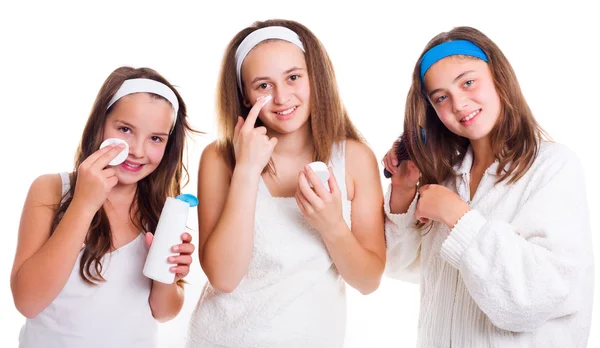 Adolescentes meninas primping — Fotografia de Stock