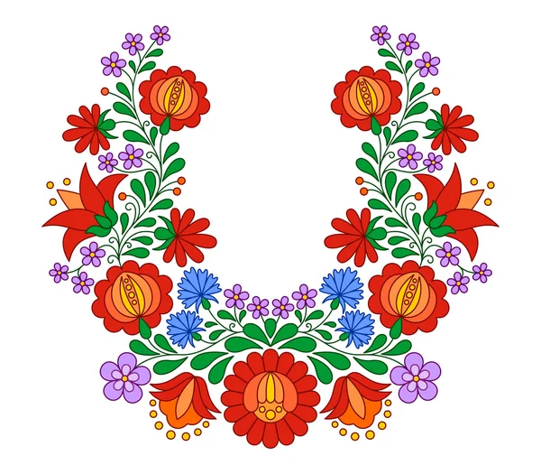 Traditional Hungarian folk embroidery pattern — Stock Vector