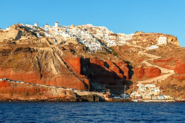 Oia ve Ammoudi Beach Santorini, Yunanistan