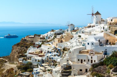 Oia Town, Santorini tepede binalar