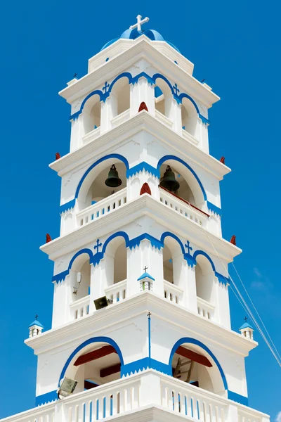 Campanile della chiesa greca di Santorini — Foto Stock